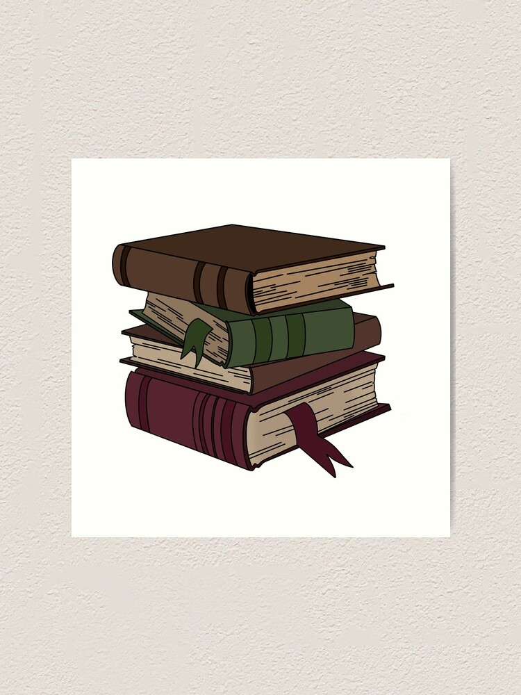 Dark Academia Skull on Stack of Books Sticker for Sale by easears