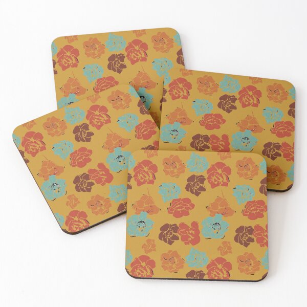 Item preview, flower pattern created with a retro color palette designed and sold by cemreyigitsahin.