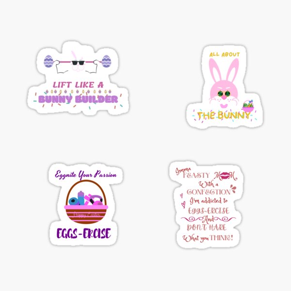 Item preview, Easter Holiday Funny Pack Stickers|Easter Bunny Easter Holiday Pack Stickers designed and sold by jkernz.