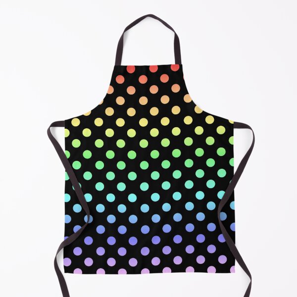 Item preview, Polka Dots - Rainbow Gradient on Black designed and sold by TheFrostedDonut.