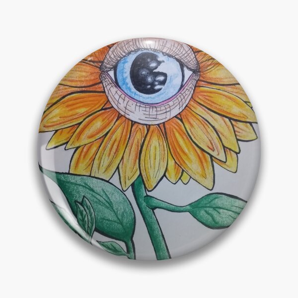 Item preview, Trippy Psychedelic Sunflower Eye designed and sold by Korokokiri.