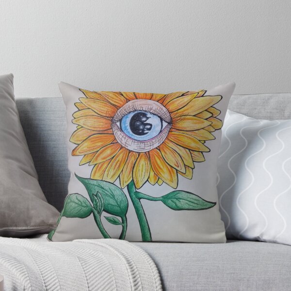 Item preview, Trippy Psychedelic Sunflower Eye designed and sold by Korokokiri.