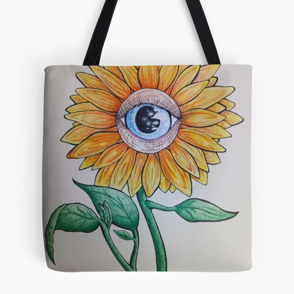 Item preview, Trippy Psychedelic Sunflower Eye designed and sold by Korokokiri.