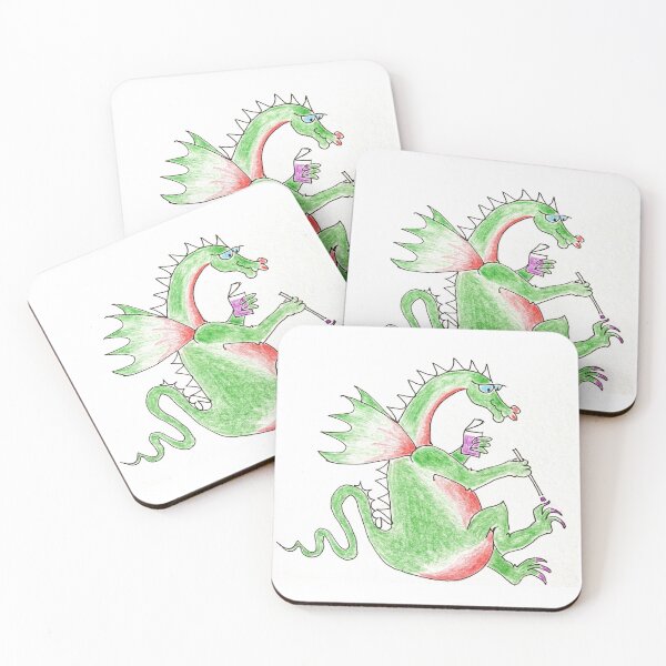 Item preview, Dragon painting her toenails designed and sold by Wilma White.