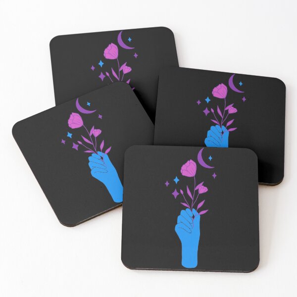 Item preview, bisexual hand, moon, flowers designed and sold by marie designs.