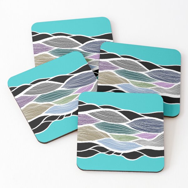 Item preview, Waving Harmonic Color Fields on Light Turquise "Abstracts" designed and sold by Istvan Ocztos.
