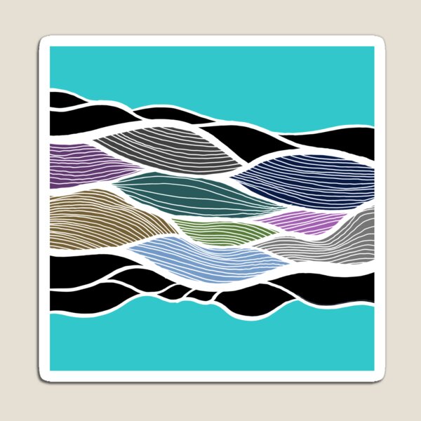 Item preview, Waving Harmonic Color Fields on Light Turquise "Abstracts" designed and sold by Istvan Ocztos.