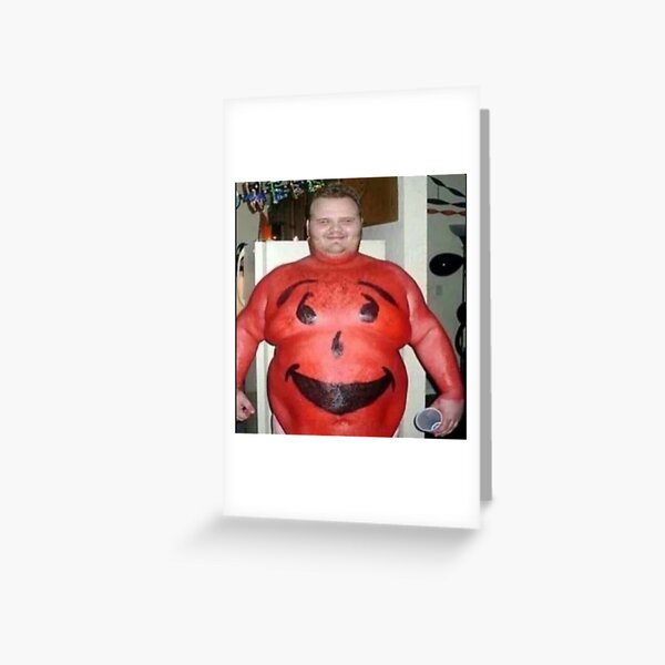 Fat Cool Aid Man Greeting Card