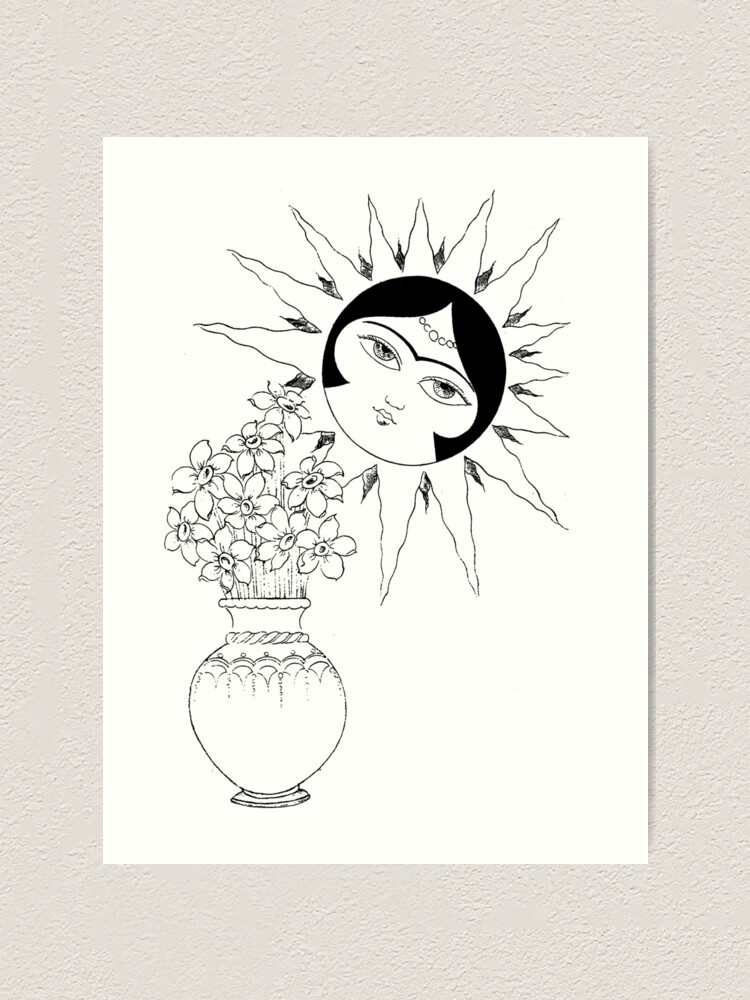 Black and white Persian miniature, Ghajar 