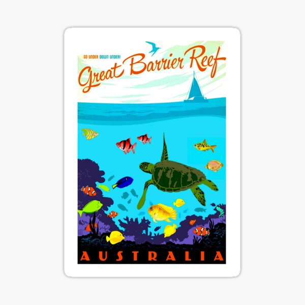 AUSTRALIA : Great Barrier Coral Reef Print Sticker