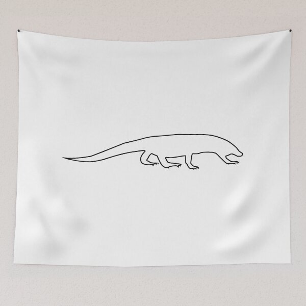 Item preview, Plain Monitor Lizard Stencil designed and sold by StencilGifts.
