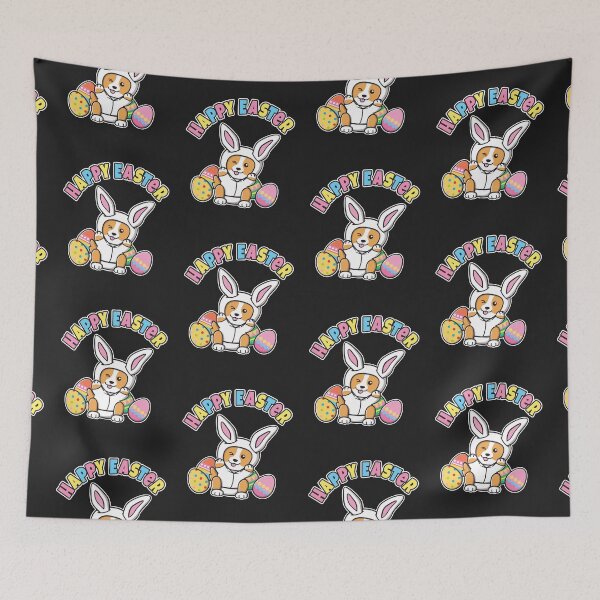 Item preview, Happy Easter Corgi Dog Cute Easter Bunny Ears Easter Eggs designed and sold by OopteesLydia.