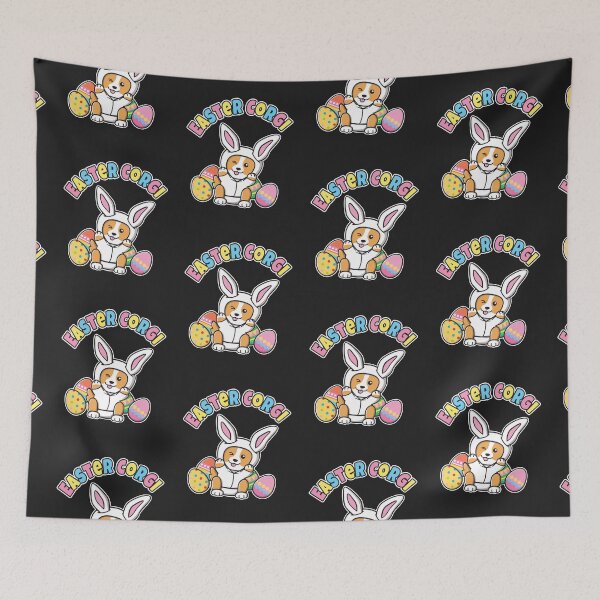Item preview, Happy Easter Corgi Dog Cute Easter Bunny Ears Easter Eggs designed and sold by OopteesLydia.