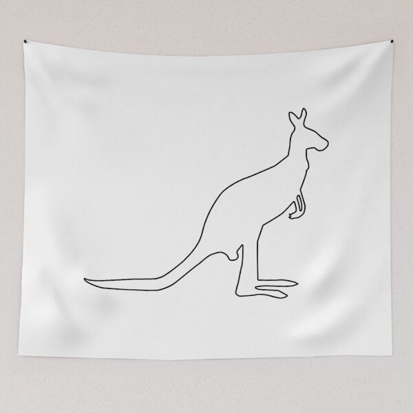 Item preview, Plain Kangaroo Stencil designed and sold by StencilGifts.