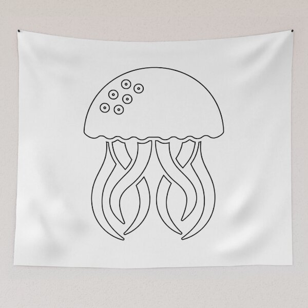 Item preview, Plain Jelly Fish Stencil designed and sold by StencilGifts.