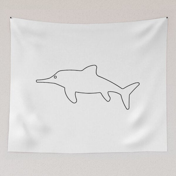 Item preview, Plain Ichthyosaurus Dinosaur Stencil designed and sold by StencilGifts.