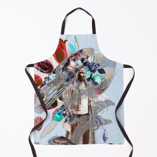 Item preview, Chief Seattle Native American Vintage Collage Surreal Art designed and sold by Mystikos Art.