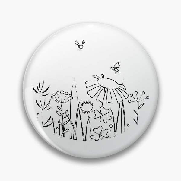 Item preview, Plain Flowers and Bees Stencil designed and sold by StencilGifts.