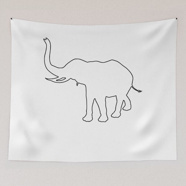 Item preview, Plain Elephant Stencil designed and sold by StencilGifts.