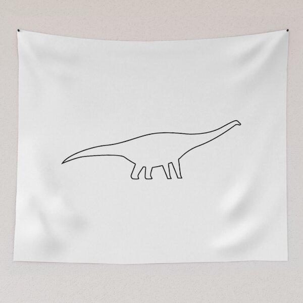 Item preview, Plain Diplodocus Dinosaur Stencil designed and sold by StencilGifts.