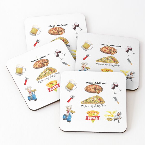 Item preview, Addicted Pizza is my Everything with Wine and Beer Glasses Set Designs Value Pack designed and sold by Ilana Khoshsima.
