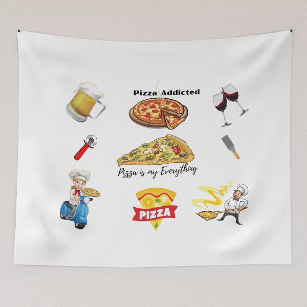 Item preview, Addicted Pizza is my Everything with Wine and Beer Glasses Set Designs Value Pack designed and sold by Ilana Khoshsima.