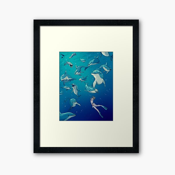 Dolphins Framed Art Print