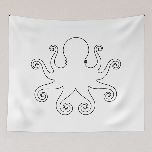 Item preview, Plain Octopus Stencil designed and sold by StencilGifts.