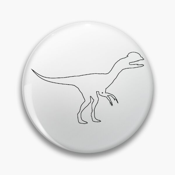 Item preview, Plain Dilophosaurus Dinosaur Stencil designed and sold by StencilGifts.