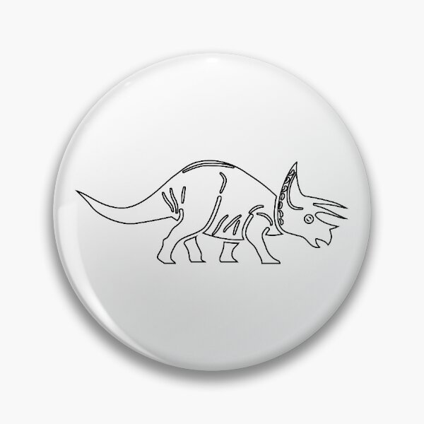 Artikelvorschau, Einfache coole Triceratops Dinosaurier-Schablone entworfen und verkauft von StencilGifts.
