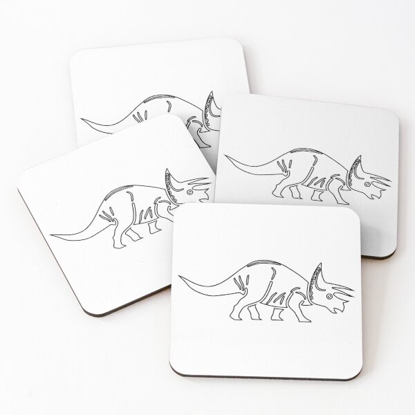 Item preview, Plain Cool Triceratops Dinosaur Stencil designed and sold by StencilGifts.