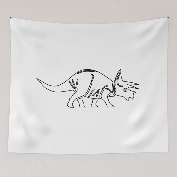 Item preview, Plain Cool Triceratops Dinosaur Stencil designed and sold by StencilGifts.
