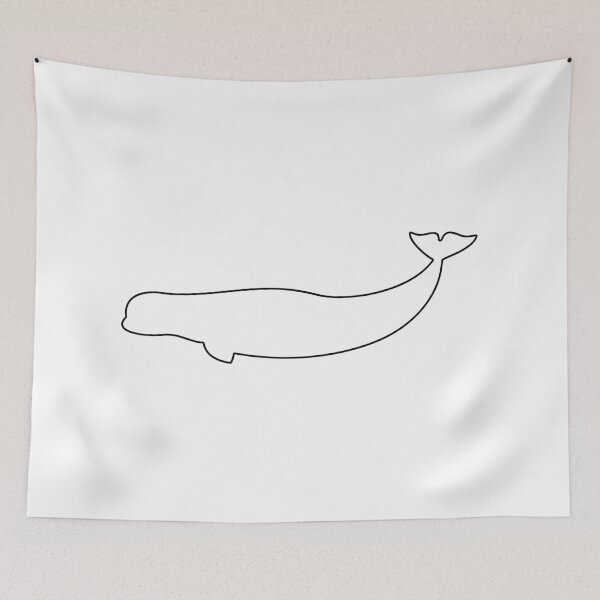 Item preview, Plain Beluga Whale Stencil designed and sold by StencilGifts.