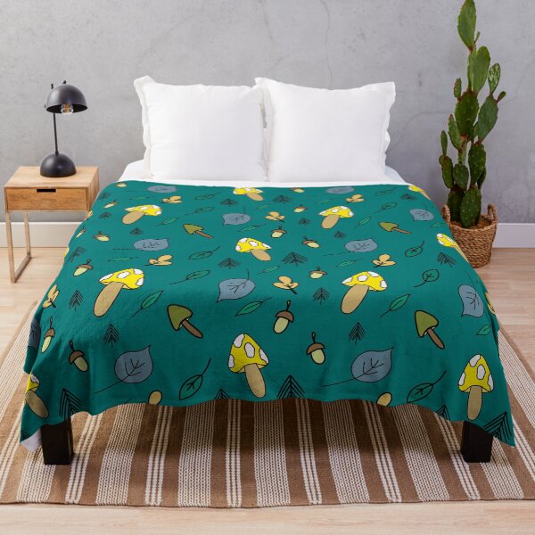Item preview, Yellow Toadstools, Forest Woodland Pattern designed and sold by WoollyOrbit2000.