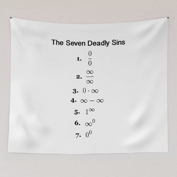 Item preview, the mathematical seven deadly sins, math and science designed and sold by NoetherSym.