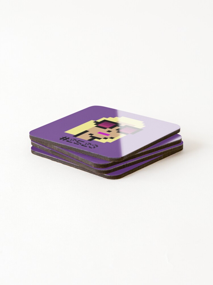 Thumbnail 4 of 5, Coasters (Set of 4), CryptoPunks #2523 designed and sold by CryptoFunks.