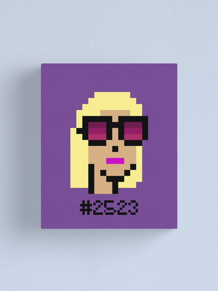 Thumbnail 1 of 3, Canvas Print, CryptoPunks #2523 designed and sold by CryptoFunks.