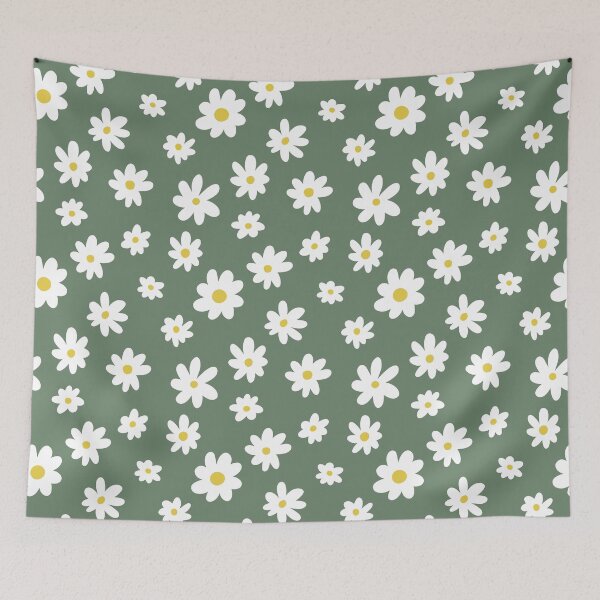 Item preview, Daisy Pattern (sage green/white/yellow) designed and sold by Design Minds Boutique.