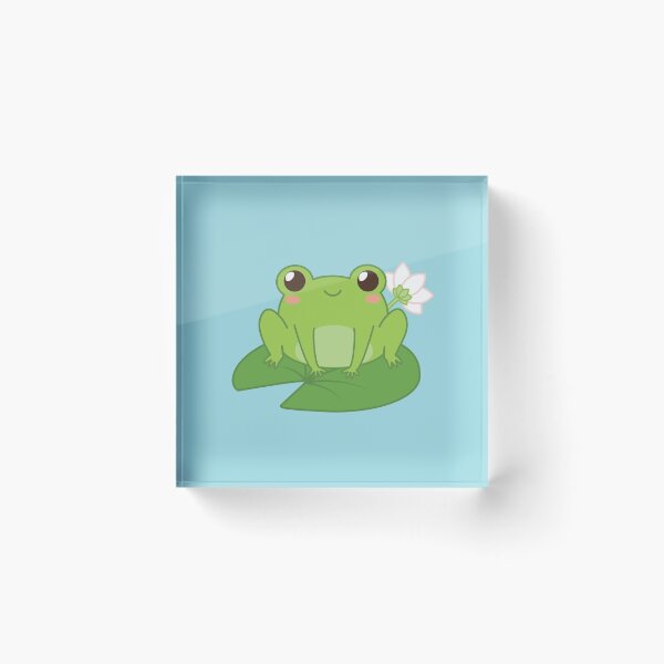 Item preview, Cute Frog on Lily Pad designed and sold by KaraKingDesign.