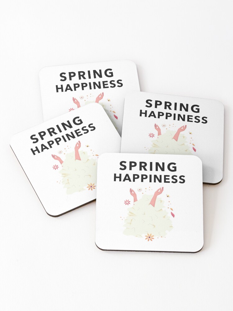 Thumbnail 1 of 5, Coasters (Set of 4), Spring Happiness designed and sold by PunchlineFactor.