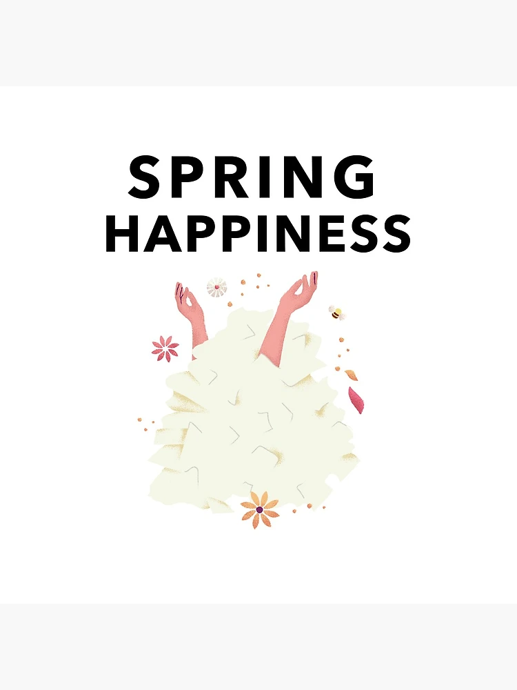 Thumbnail 4 of 4, Clock, Spring Happiness designed and sold by THE PUNCHLINE FACTORY.