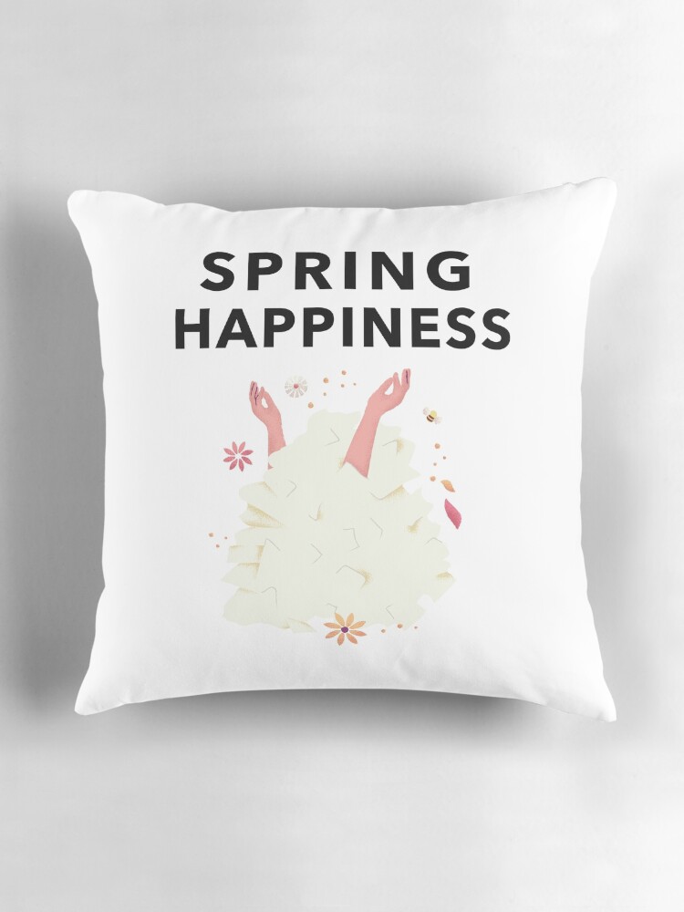 Thumbnail 3 of 4, Pillow, Spring Happiness designed and sold by PunchlineFactor.