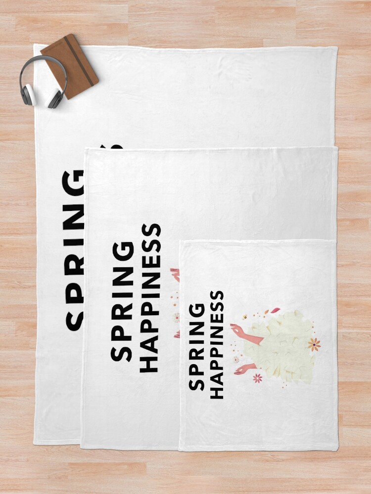 Thumbnail 5 of 6, Throw Blanket, Spring Happiness designed and sold by PunchlineFactor.