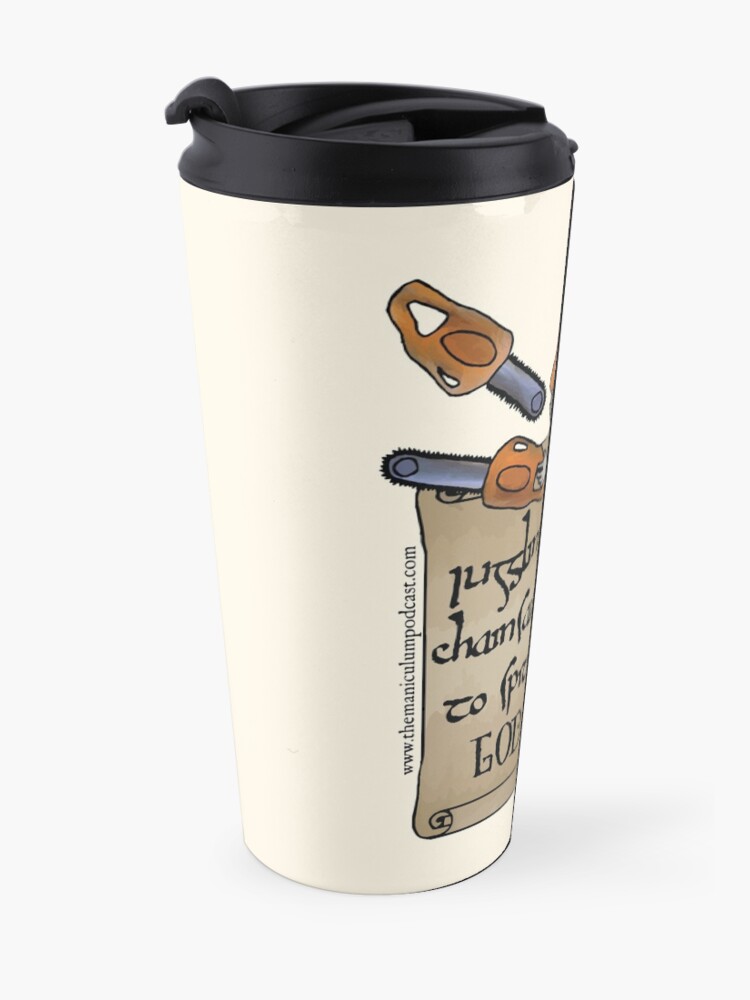 Alternate view of Juggling Chainsaws Travel Mug