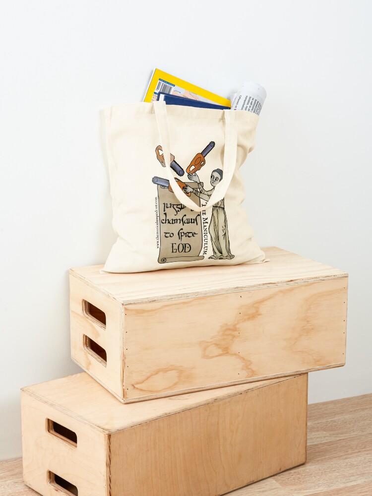 Alternate view of Juggling Chainsaws Tote Bag