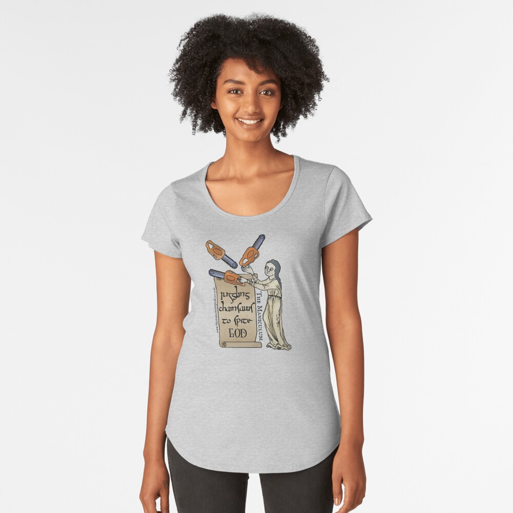 Juggling Chainsaws Premium Scoop T-Shirt