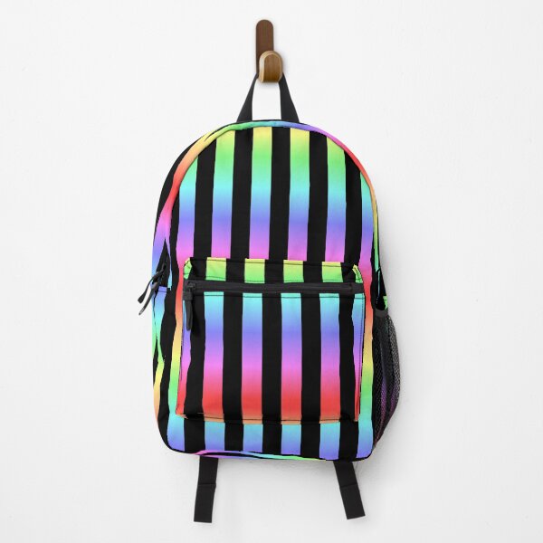 Item preview, Basic Vertical Stripes - Rainbow Gradient on Black designed and sold by TheFrostedDonut.