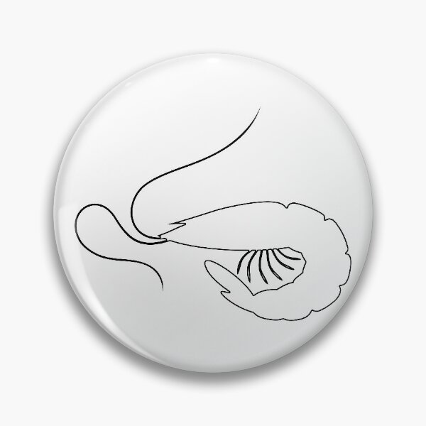 Item preview, Plain Shrimp Stencil designed and sold by StencilGifts.