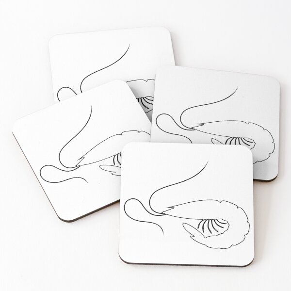 Item preview, Plain Shrimp Stencil designed and sold by StencilGifts.