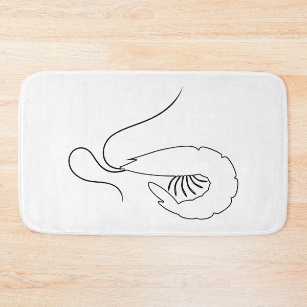 Item preview, Plain Shrimp Stencil designed and sold by StencilGifts.